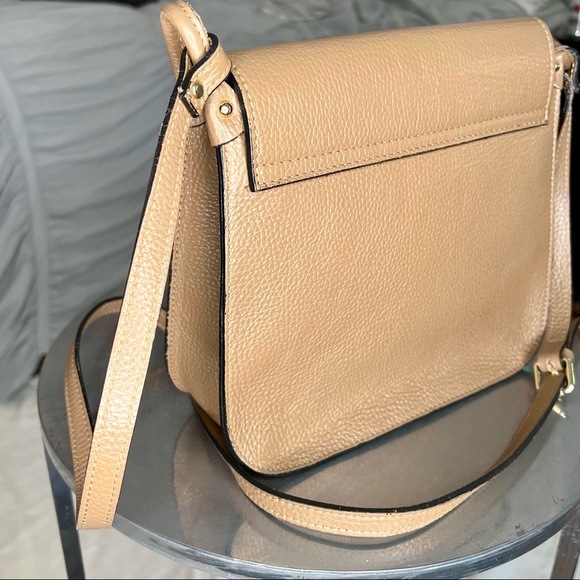 BORSE IN PELLE • Genuine Leather • Made In Italy • Crossbody Purse • Brown/Tan - Picture 6 of 16